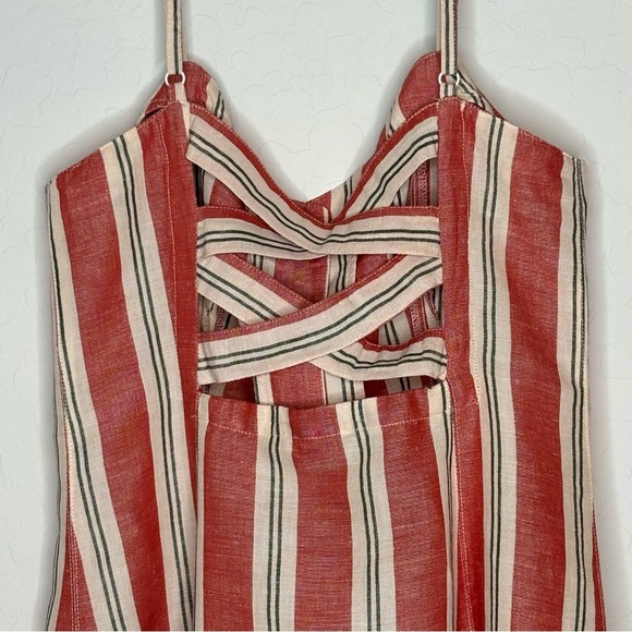 Urban Outfitters Sleeveless Red Striped Button Front Dress Size S/P - Picture 8 of 10